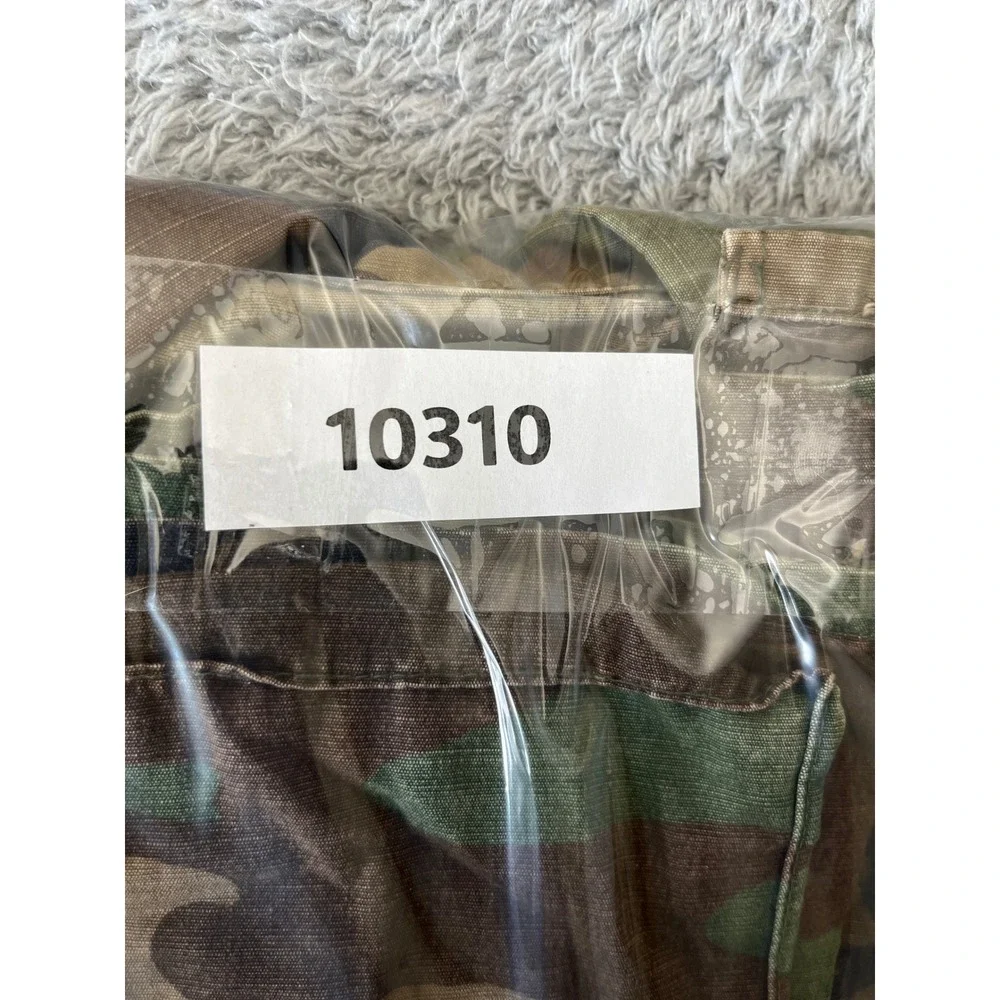 Vintage Mens Camouflage‎ Field Jacket Military Style Button Up Hunting Coat